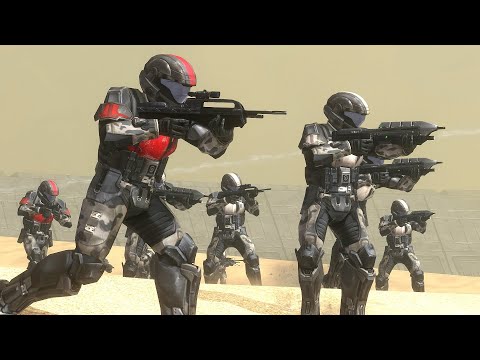 ODST Platoon Attacks the COVENANT - HALO 3 NPC Wars