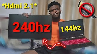 Can a Hdmi 2.1 cable give 240hz? How to connect 144hz Laptop to 240hz Monitor ( 5 Tips and Tricks😍😍)