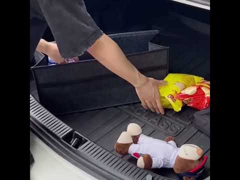 Сумка органайзер/автосумка  в багажник авто 50х17х24см из фетра Felt Storage серый (GS-105923) Video #1