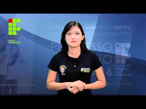 Resumo do Processo Seletivo 2016 do IF Sertão-PE em Libras