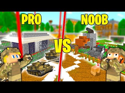 BASE MILITARE NOOB CONTRO BASE MILITARE PRO! - Minecraft ITA