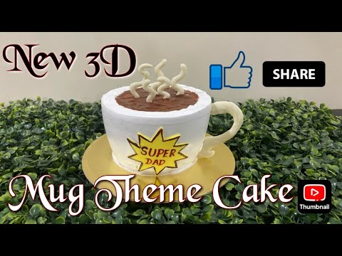 3D Mug Theme Cake | How To Make A Whipped Cream Mug Cake | 🎂