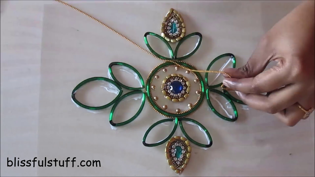 kundan rangoli design using bangles by poonam borkar