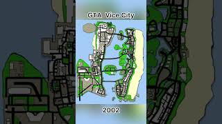 Evolution of GTA maps in GTA games #shorts #gta