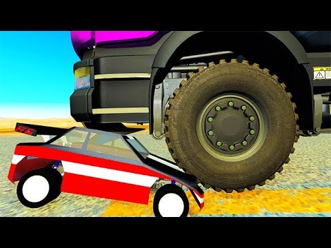 Beamng Drive - Real Cars vs Toy Сars crashes (real cars against RC cars crashes)