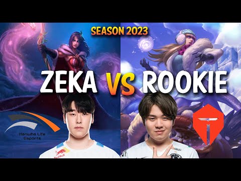 HLE Zeka vs TES Rookie - Zeka LEBLANC vs Rookie SYNDRA Mid - KR Ranked