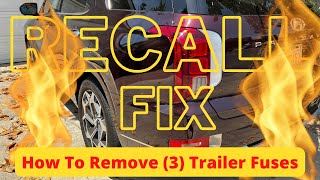 How To Remove The Tow Hitch Module Fuses (Up to 3) | Park Inside Safely During Recall Period