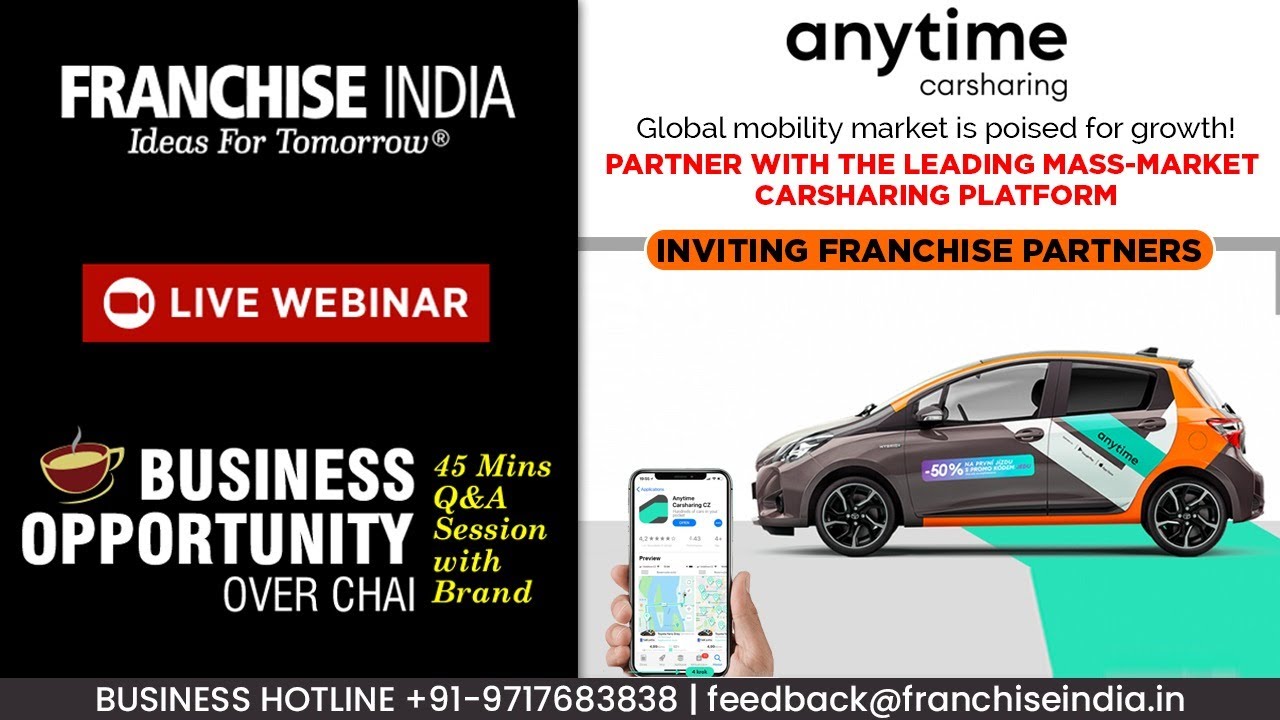 Anytime Carsharing | Business Opportunity Over Chai | Live Webinar | Franchise India