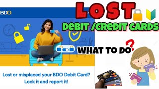 Lock & Report Lost Credit/ Debit Card! 🔒