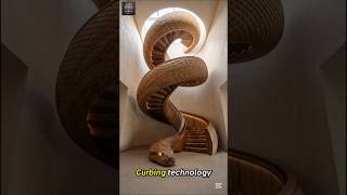Snake-Inspired Wooden Spiral Staircase | Design & Construction Concept#shorts #trending #foryou