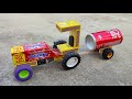 How To Make Toy Tractor From Matchbox Diy Tractor Trolley At Home Science Project Crafts