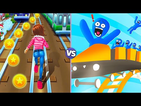 Subway Surfers Video | Subway Princess Runner 3D Vs Roller Coaster Run 3D / Gameplay”Android, iOS