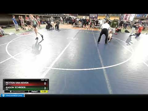 94 Lbs Semifinal - Kaison Schreier, MO Vs Peyton Van Hoven, VA 2368