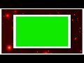 Red Particles Frame Green Screen Free HD