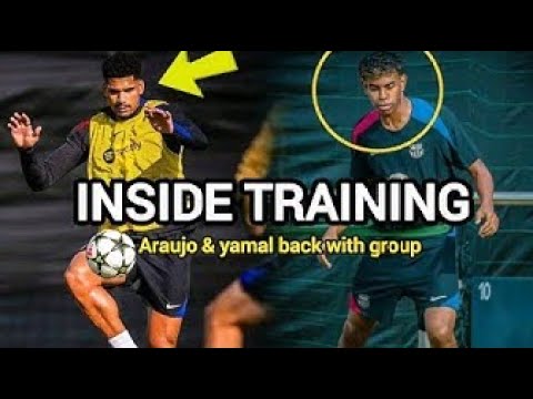 INSIDE TRAINING | Barcelona strength and tactics training today🔥 Raphinha, Pedri, Olmo, Lewandoski,