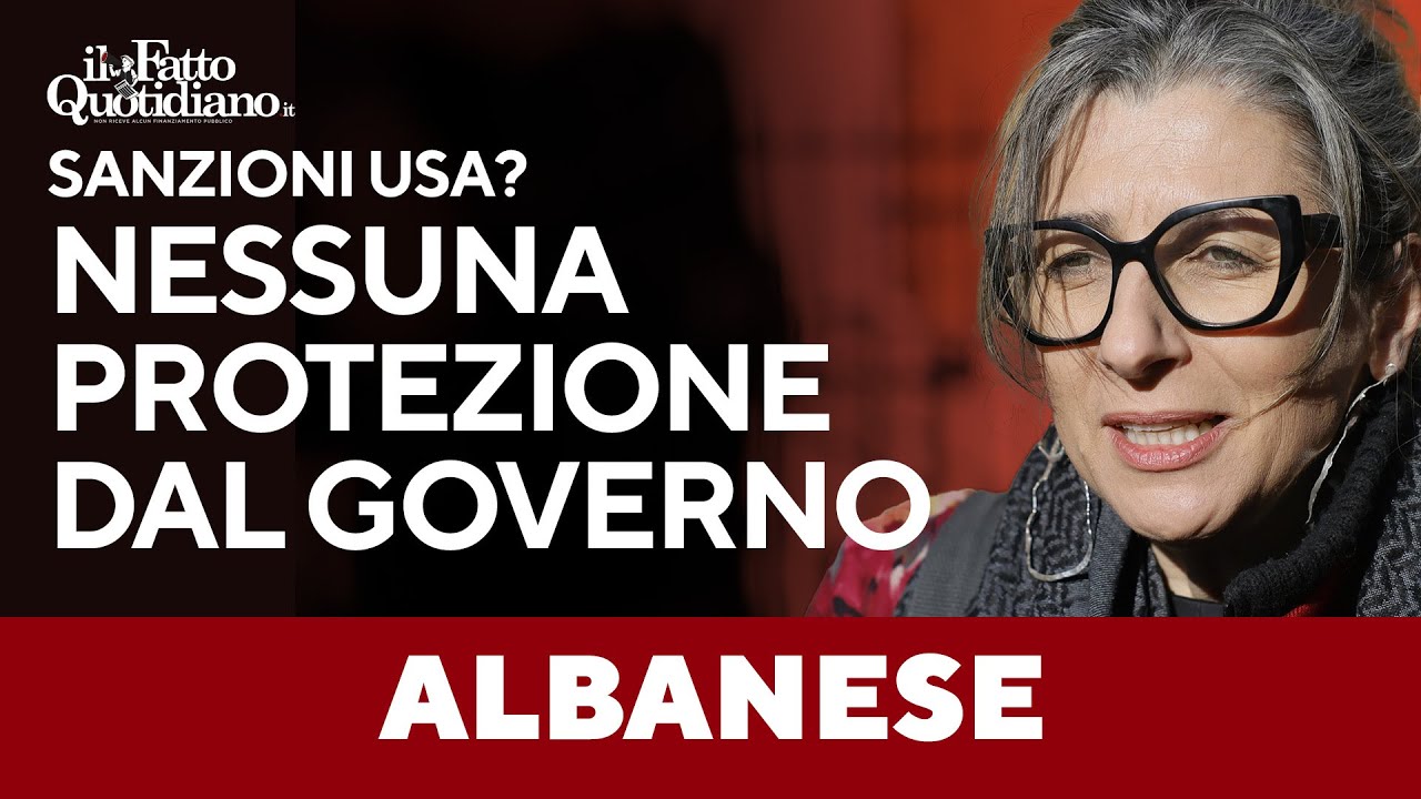 Albanese: "Sanzioni Usa? Mattarella, Crosetto e governo italiano non mi hanno protetto"