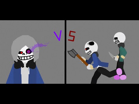 Undertale Animation - Dust Sans VS Horror & Killer Sans (PART-1) [Pivot Animator]