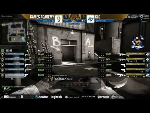 WinOut CS:GO Tournament - CLG vs. Games Academy (Mapa 2 - Train) - Narração PT-BR
