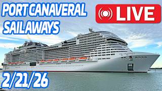🔴 LIVE: 6 Cruise Ships Sailing Away from Port Canaveral | Epic Multi-Ship Departure! | 2.21.2026