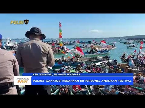 POLRES WAKATOBI KERAHKAN 118 PERSONEL AMANKAN PARADE PERAHU PADA FESTIVAL WAKATOBI WAVE 2025