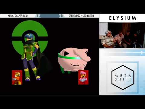 Elysium #4 - Kasper / Kurv (Red) VS Openzmindz / CEG (Green) - SSBM Winners Semis