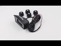 Kontrola tlaku v pneumatikách TPMS - bezdrôtový LCD displej / 4 senzory TPMS-401 - Video Youtube