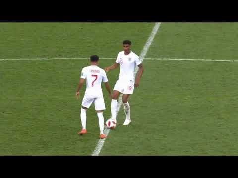 Lingard & Rashford quick kick-off against Croatia at World Cup 2018 semi final