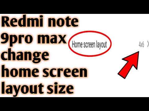 Redmi note 9pro max change home screen layout size 2020