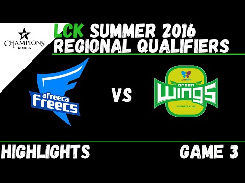 AFS vs JAG Game 3 Highlights LCK Summer 2016 Regional Qualifier - Afreeca Freecs vs Jin AIR
