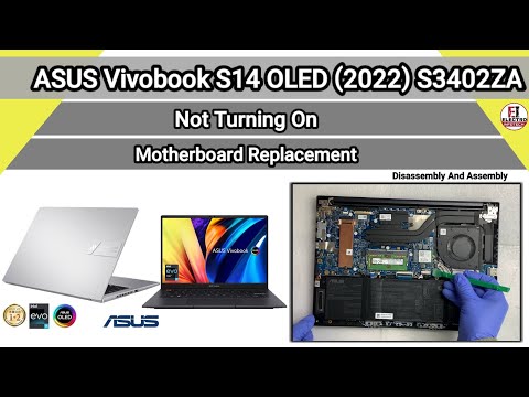 How To Replace Motherboard Asus VivoBook S14 OLED Model S3402ZA | Teardown | Disassembly & Assembly