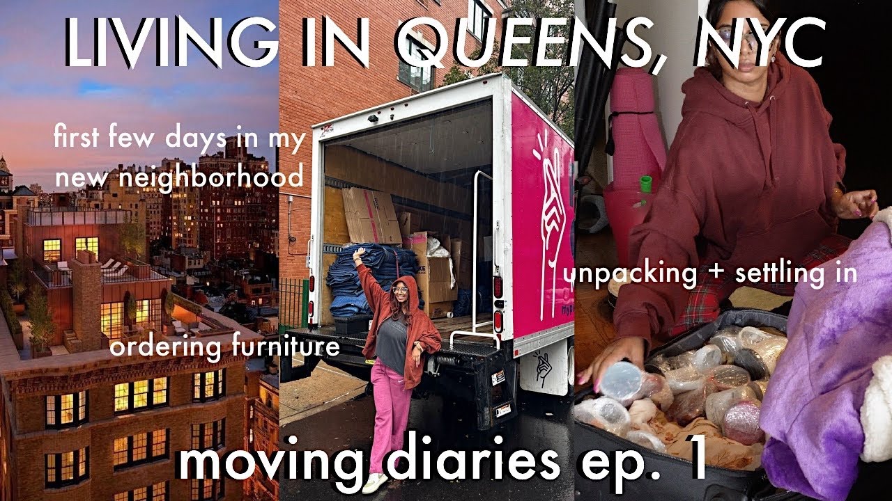 MOVING TO QUEENS, NYC: unpacking, settling in, + organizing my new apartment
