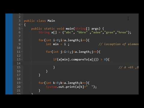 Sorting Strings Alphabetically Using Compareto Method In Java Java Programs