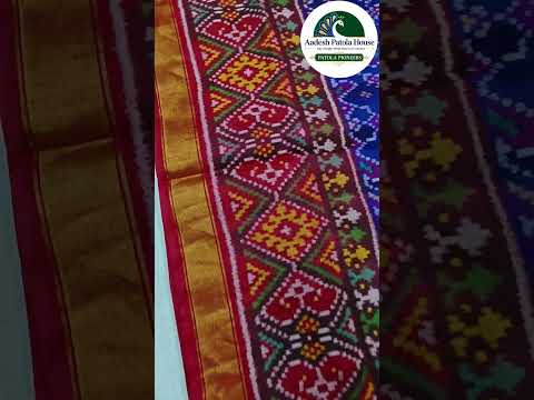 Single ikat Patola Saree Selari Border And Manekchowk motifs