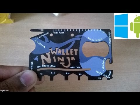 220) EDC-Credit card shaped wallet ninja multitool unboxing(aliexpress)