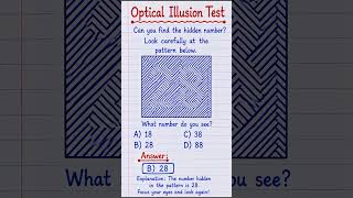 Optical Illusion Test | Find the Hidden Number 👀