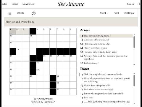 Atlantic Daily Crossword