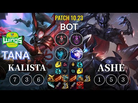 JAG TaNa Kalista vs Ashe Bot - KR Patch 10.23