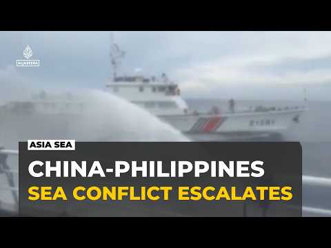 China Coast Guard Uses Water Cannons Against Philippine Ships