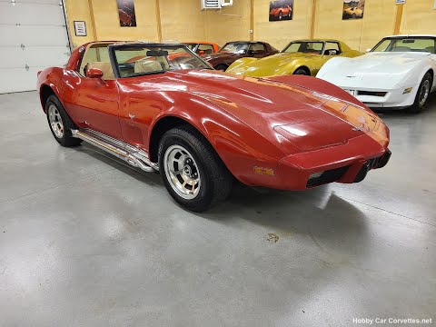 1979 Red Corvette Tan Int 4spd Numbers Matching Video