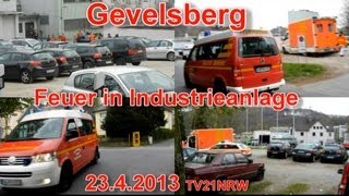 preview picture of video 'Gevelsberg Feuer in Industrieanlage 23.4.2013 TV21NRW HD Video'