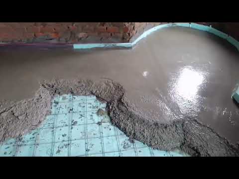 How to pour concrete screed over polystyrene flooring part 4