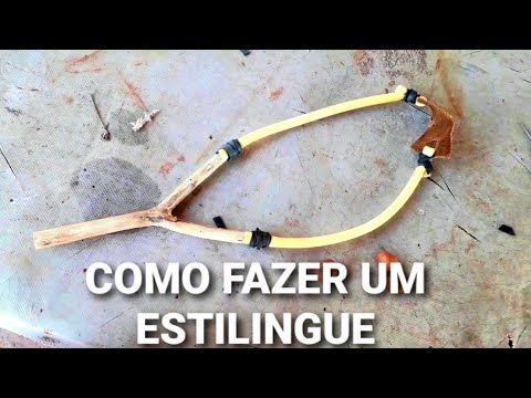 Como fazer um ESTILINGUE (Balinheira, funda, fisga, Setra, Atiradeira, baladeira, bodoque)
