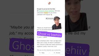 Ghost vs beehiiv for newsletter writers and bloggers. Longer video coming soon!