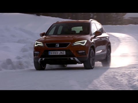 Seat Ateca ice driving with Juha Kankkunen