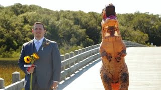 WIFE NAILS 'FIRST LOOK' IN T-REX COSTUME!