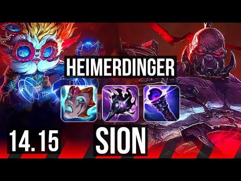 HEIMERDINGER vs SION (TOP) | 55k DMG, 6 solo kills, Dominating, Rank 13 Heimer | NA Master | 14.15
