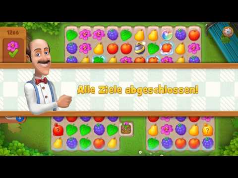 Gardenscapes Level 1266 Lösung / Help / Solution - Mobil Handy Spiel Gameplay Let's Play