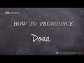 How To Pronounce Doaa Real Life Examples