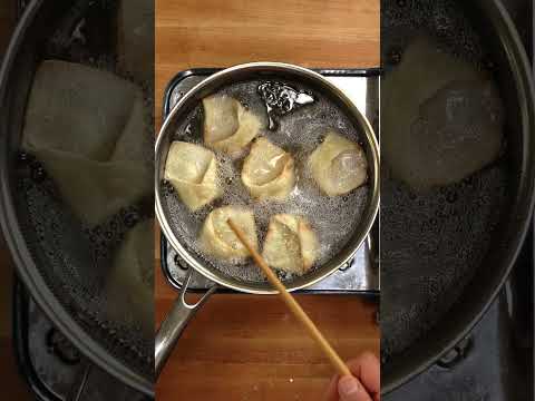 How to fold wontons for frying #shorts