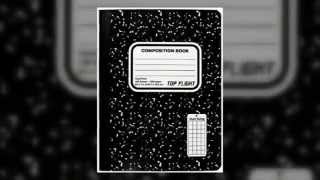 BACK TO SCHOOL Marble Cover Composition Book, Top Flight Sewn Black/White, Quad Rule, 100 Sheets
